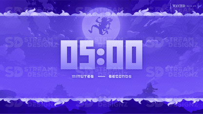 5 minute countdown timer thumbnail luffy stream designz