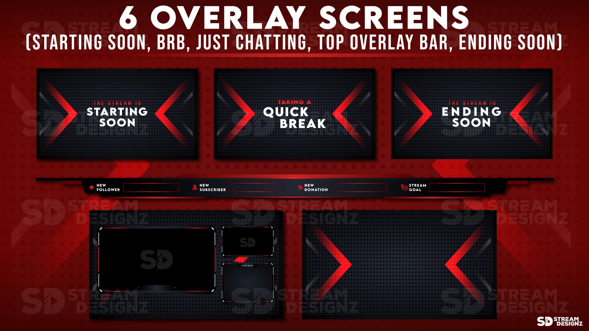 Static stream overlay package 6 overlay screens Project Zero Stream Designz