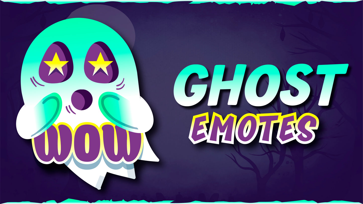 8 pack emotes - ghost thumbnail - stream designz