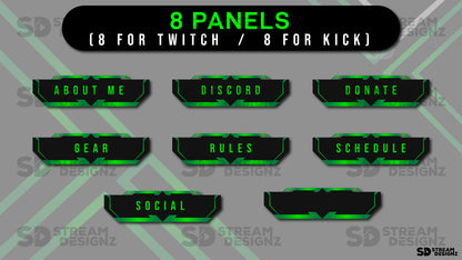 stream overlay package 8 panels surge stream designz
