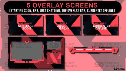 static stream overlay package - ace - overlay screens - stream designz