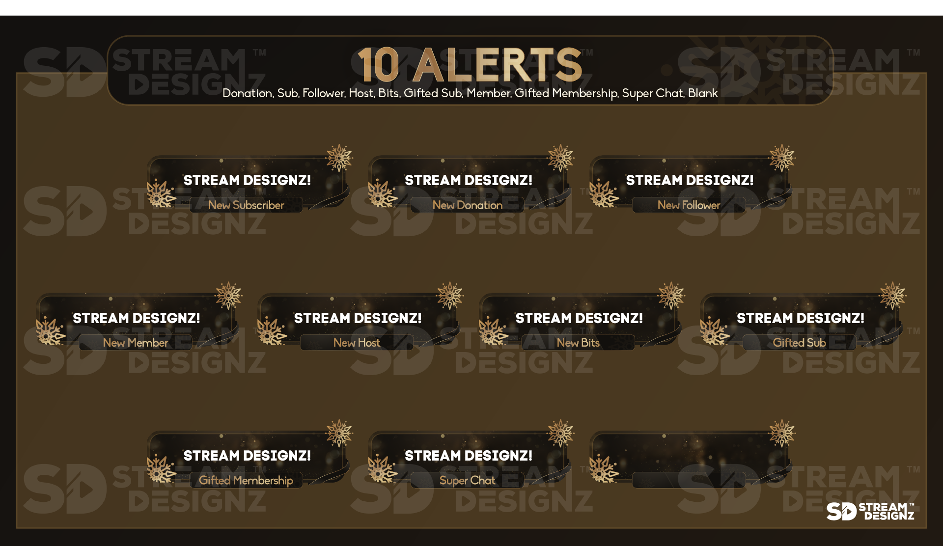 stream overlay package 10 alerts After Midnight stream designz