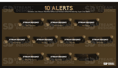 stream overlay package 10 alerts After Midnight stream designz