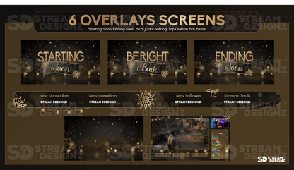 stream overlay package 6 overlay screens after midnight stream designz
