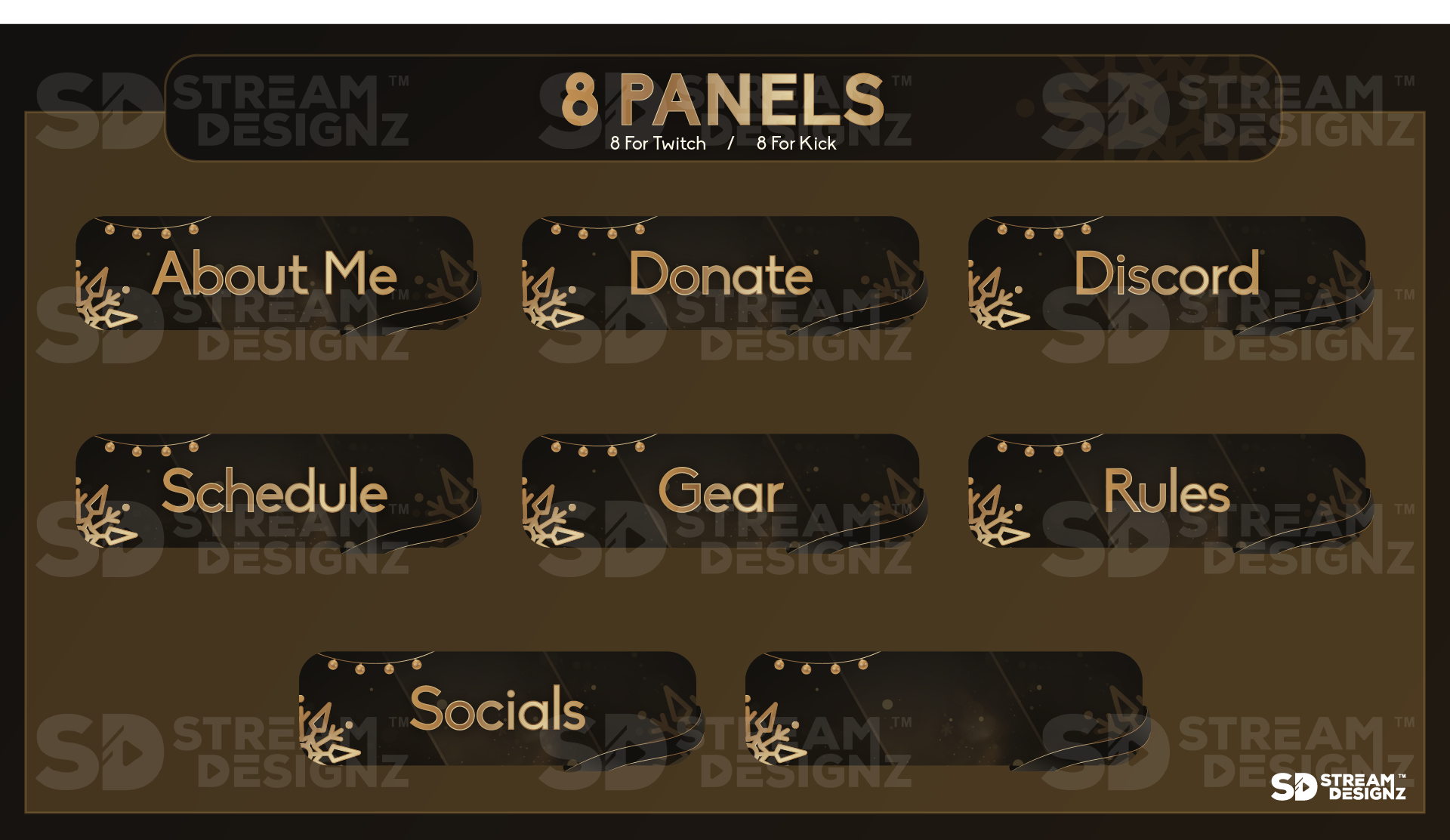 stream overlay package 8 panels after midnight stream designz