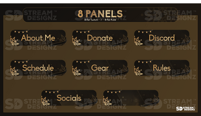 stream overlay package 8 panels after midnight stream designz