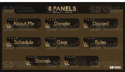 stream overlay package 8 panels after midnight stream designz