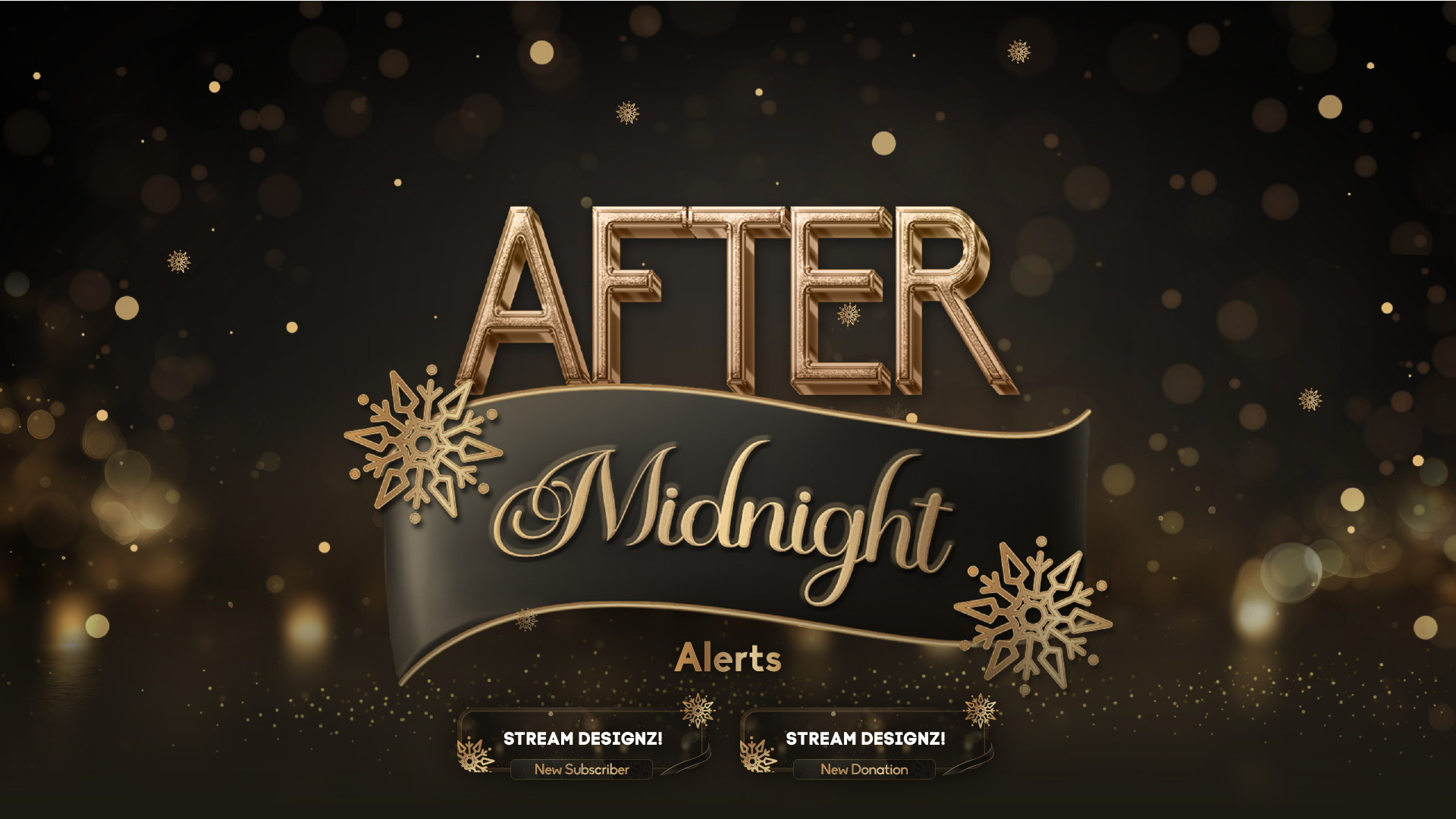 Animated stream alerts thumbnail After Midnight stream designz