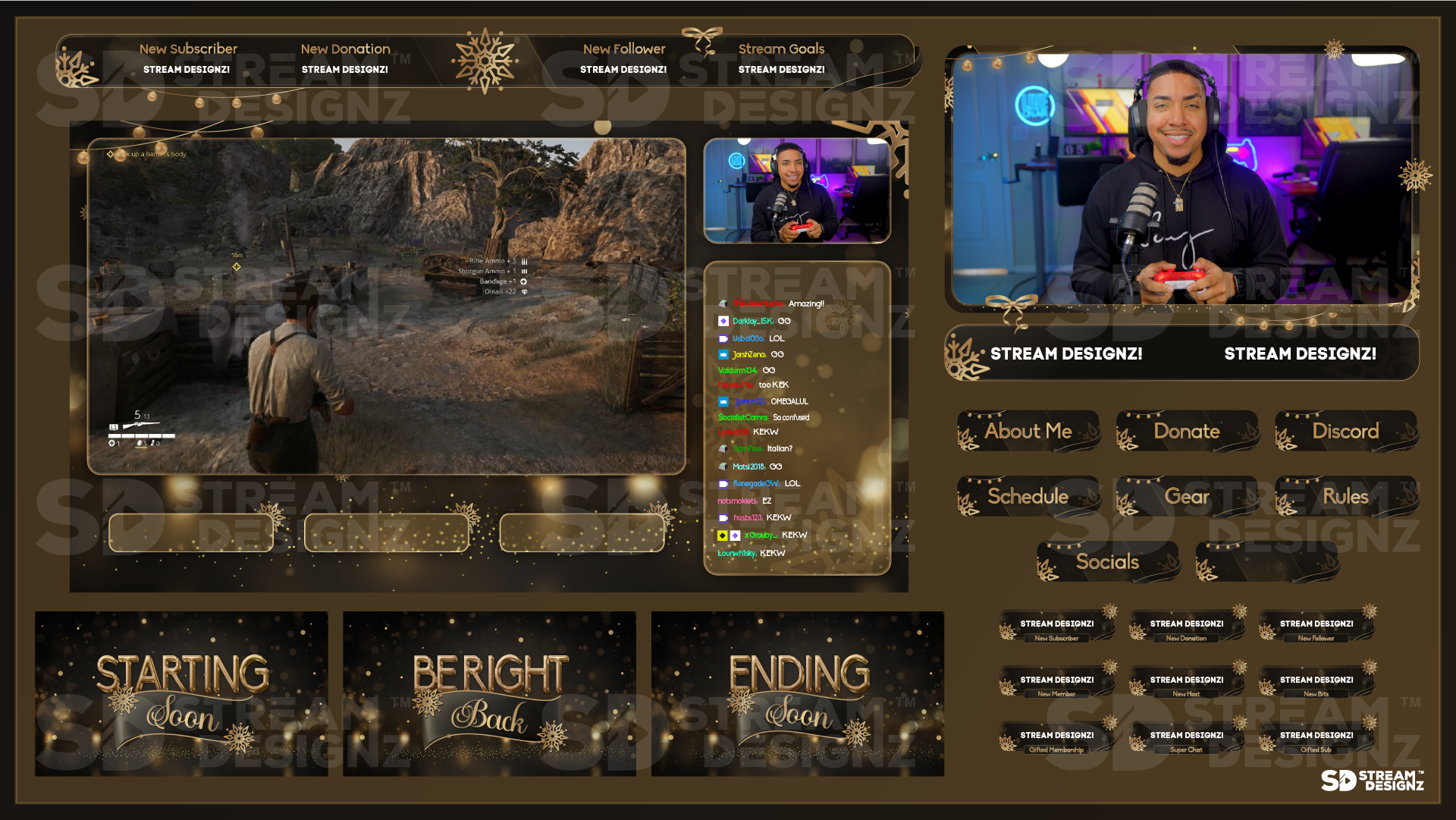 stream overlay package feature image after midnight stream designz