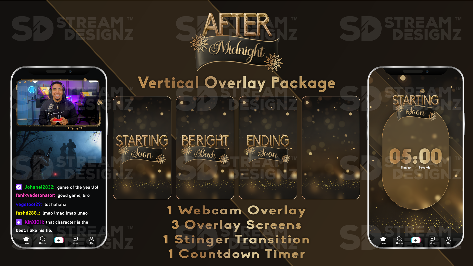 vertical stream overlay package feature image after midnight stream designz