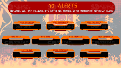 animated stream overlay package akatsuki 10 alerts stream designz