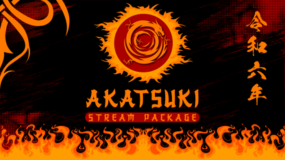 static stream overlay package akatsuki thumbnail stream designz