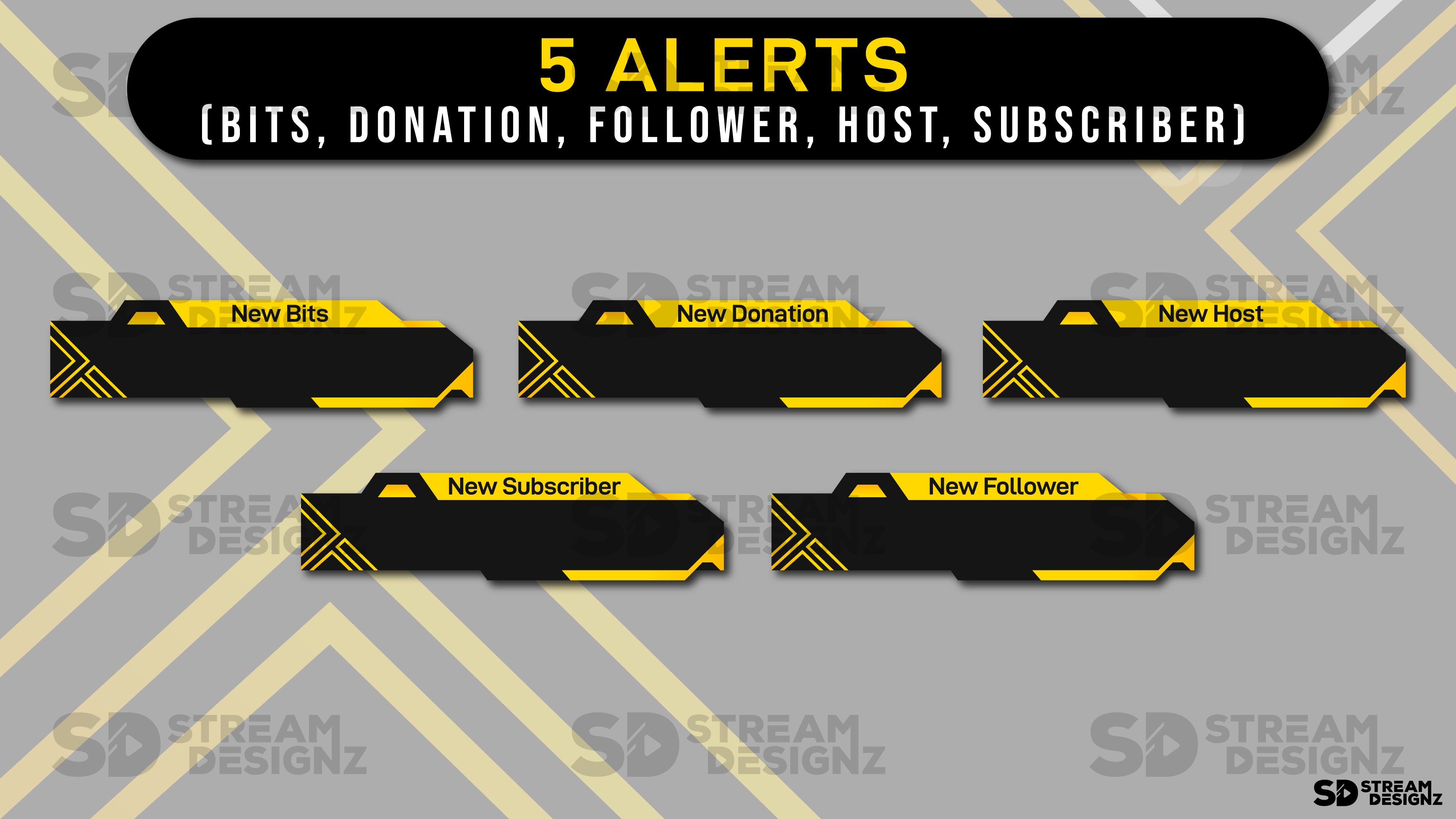 Animated Stream Overlay Package - "Lux" - Stream Designz