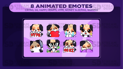 8 pack emotes midnight lofi preview image stream designz