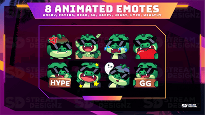 8 pack emotes sunset city preview image stream designz