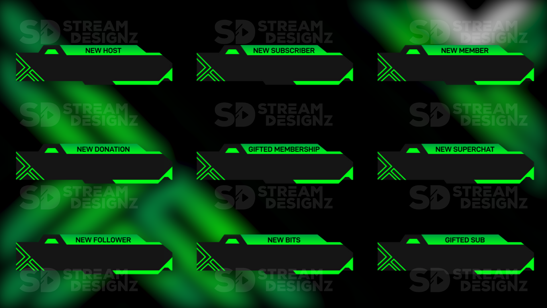 Animated stream alerts green lantern preview image stream designz
