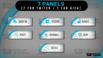 Twitch Panels - "Arctic" - Blue & White