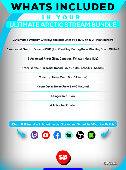 ultimate stream bundle arctic whats included in your package stream designz