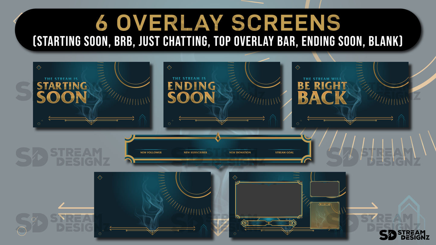 animated stream overlay package area of effect overlay screens stream designz