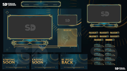 Static stream overlay package area of effect feature image stream designz