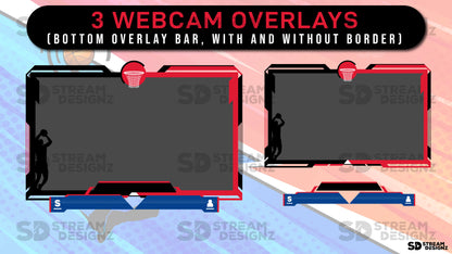 static stream overlay package buckets 3 webcam overlays stream designz