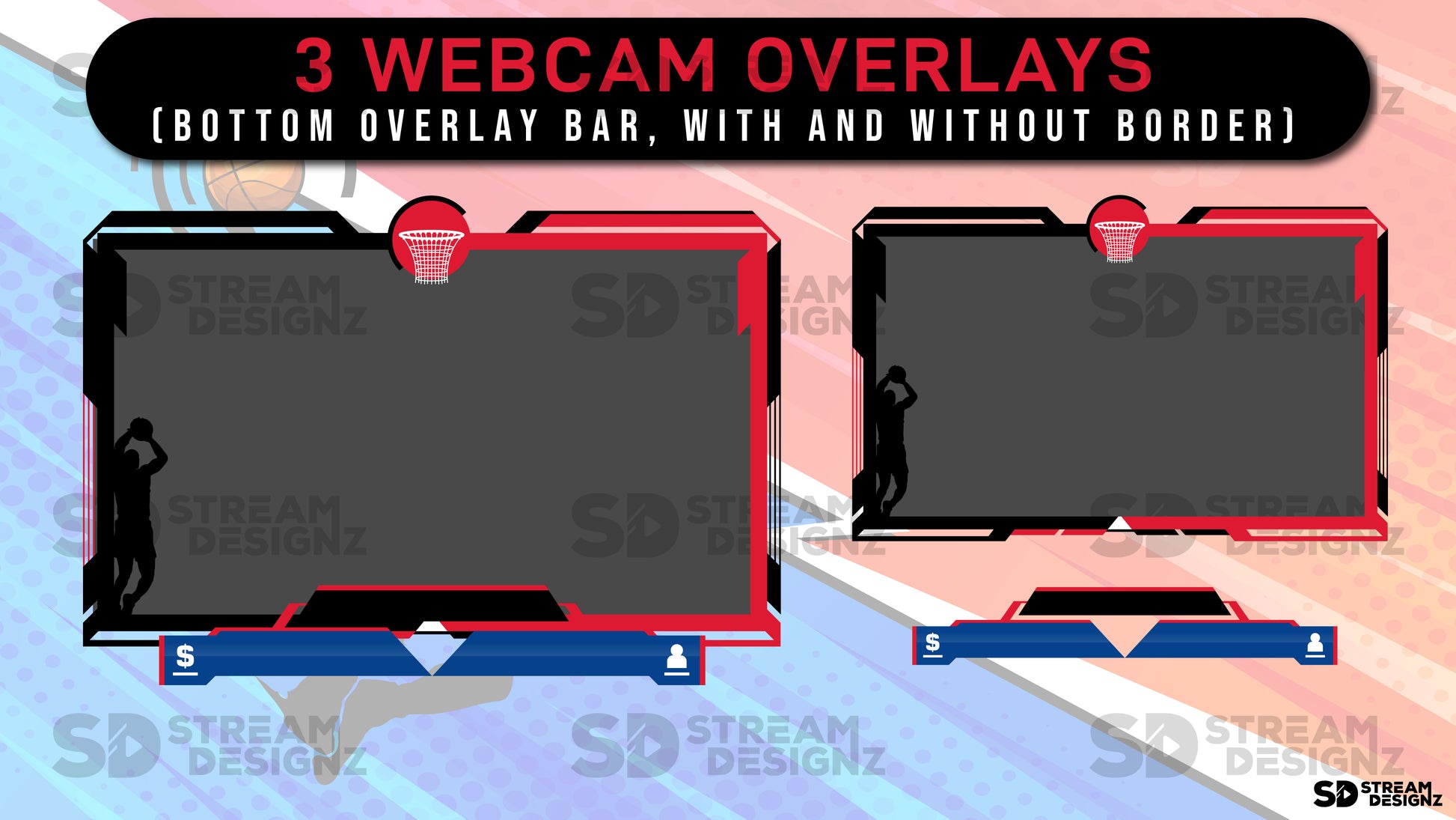 animated stream overlay package buckets 3 webcam overlays stream designz