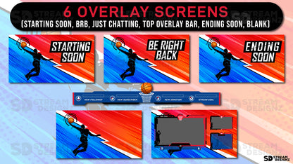 static stream overlay package buckets 6 overlay screens stream designz