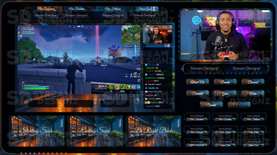 stream overlay package feature image cafe lofi stream designz