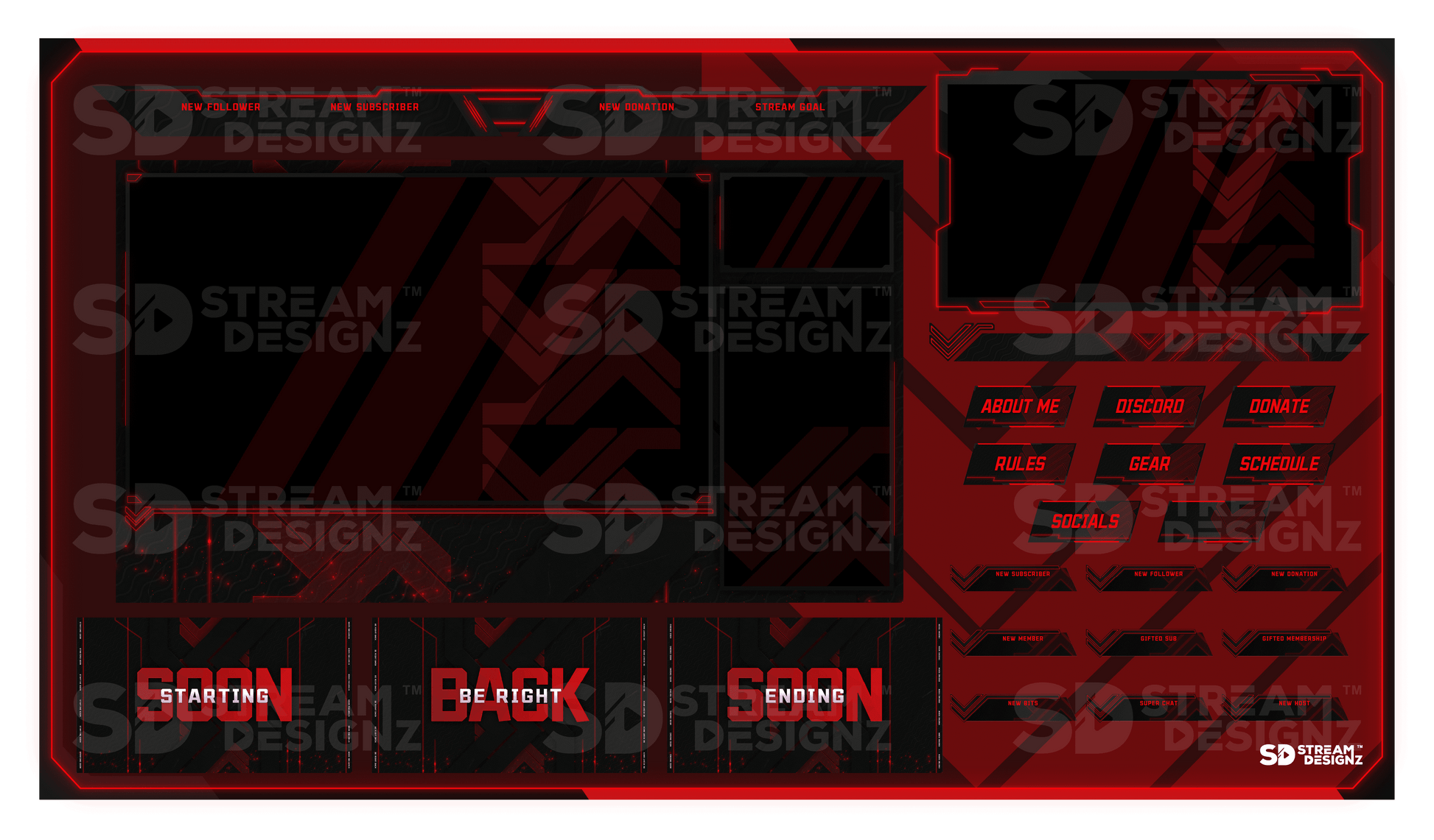static stream overlay package feature image code red stream designz