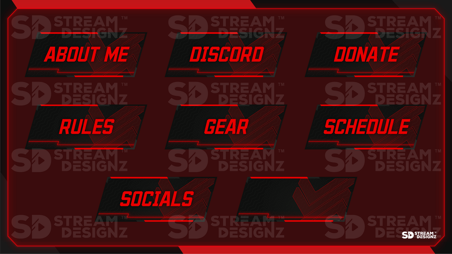 Twitch panels panels preview code red stream designz