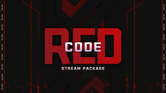 animated stream overlay package thumbnail code red stream designz