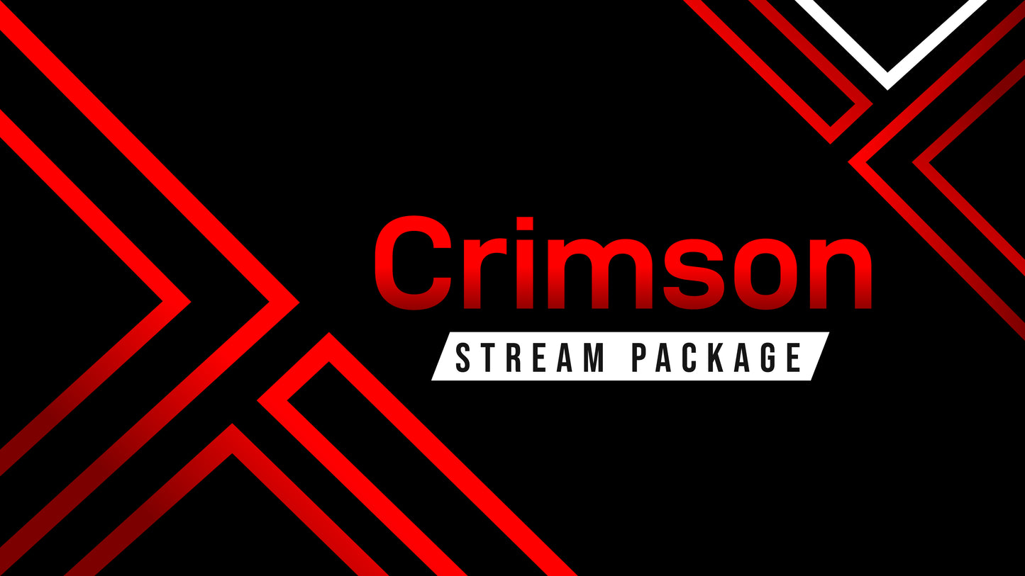 animated stream overlay package crimson thumbnail stream designz