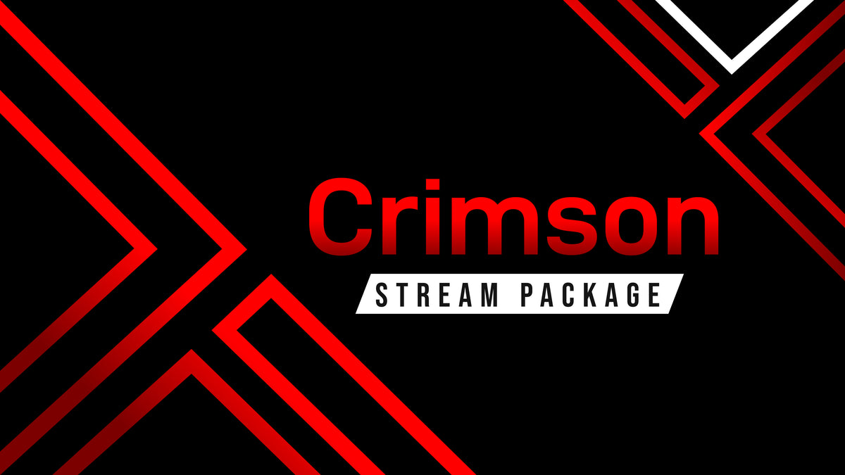 Animated Stream Overlay Package - Crimson | Stream Designz