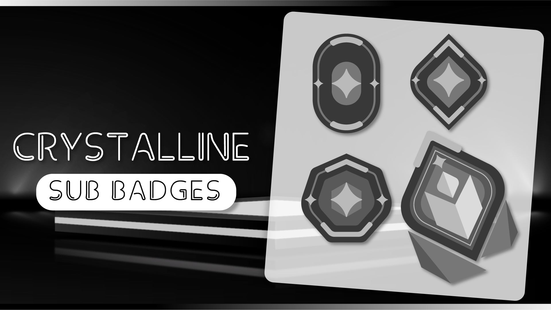 6 pack sub badges thumbnail Crystalline stream designz
