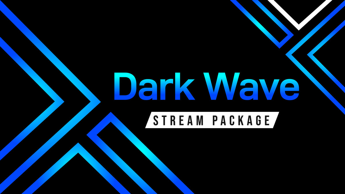 Non Animated Stream Overlay Package - Dark Wave | Stream Designz