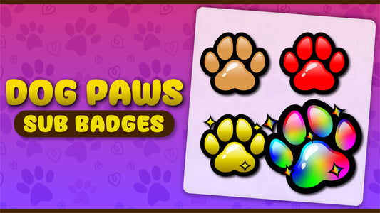 6 pack sub badges thumbnail dog paws stream designz