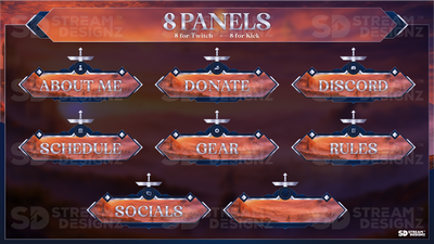 stream overlay package 8 panels eclipse stream designz