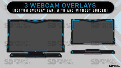 The Ultimate Stream Package - electric - 3 webcam overlays - Stream Designz
