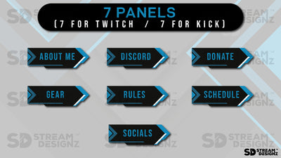stream overlay package 7 panels electric stream designz