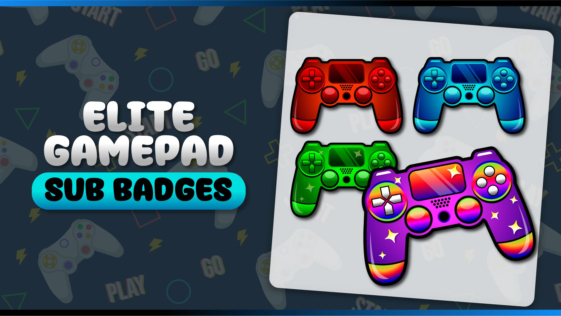 6 pack sub badges thumbnail elite gamepad stream designz