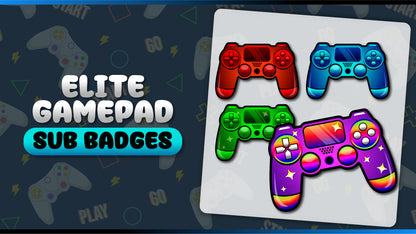 6 pack sub badges thumbnail elite gamepad stream designz