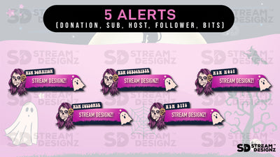 stream overlay package 5 alerts enchanted stream designz