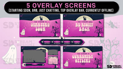 stream overlay package 5 overlay screens enchanted stream designz