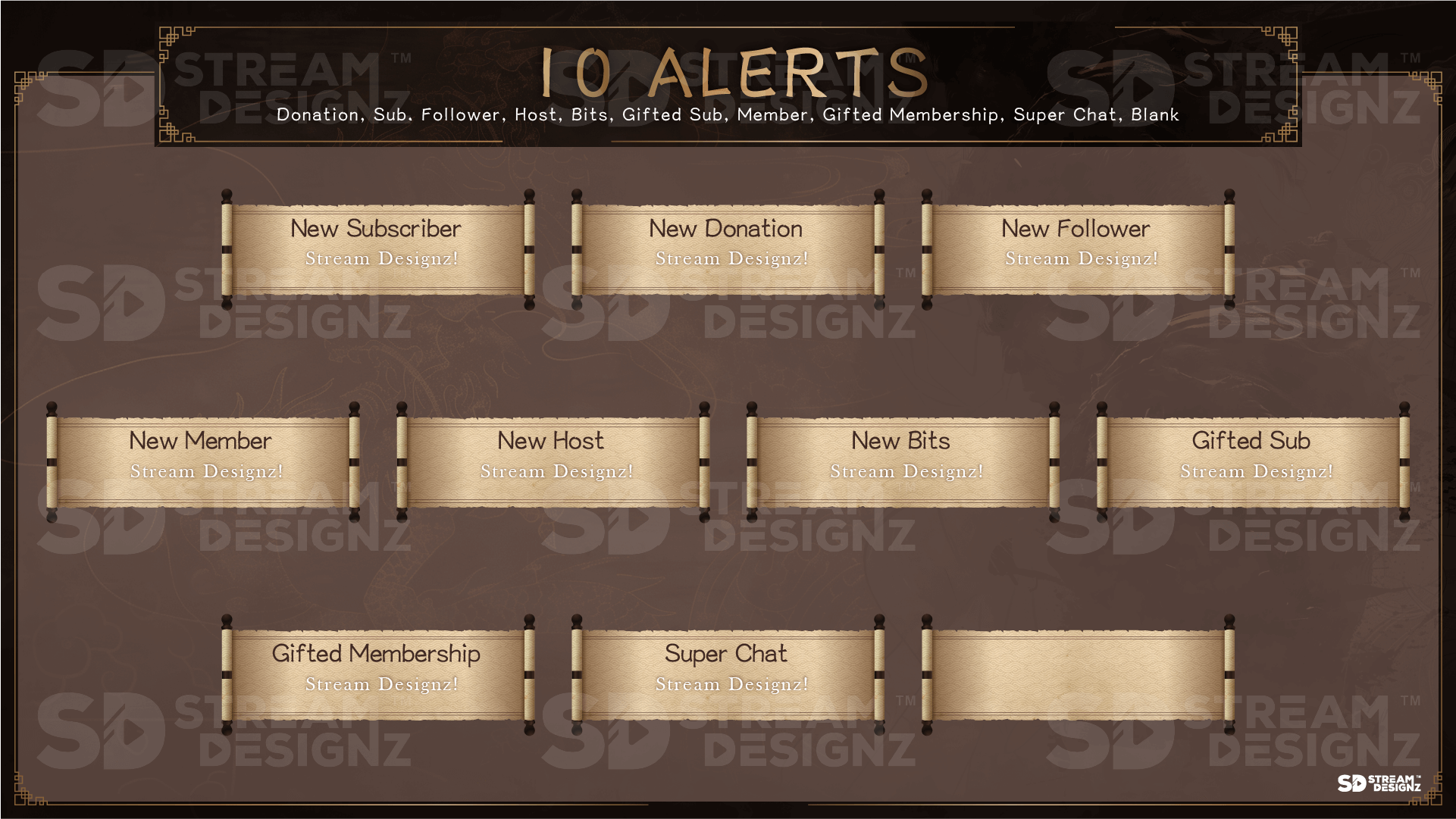 animated stream overlay package 10 alerts eternal stream designz