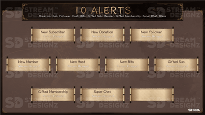 animated stream overlay package 10 alerts eternal stream designz