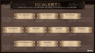 static stream overlay package 10 alerts eternal stream designz