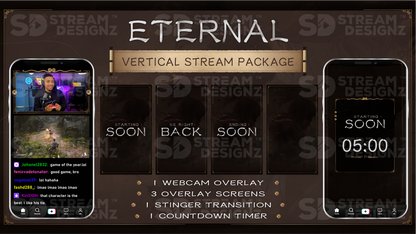 vertical stream overlay package feature image eternal stream designz