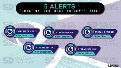 stream overlay package 5 alerts eye game stream designz