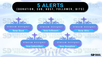 stream overlay package 5 alerts faith stream designz