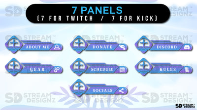 stream overlay package 7 panels faith stream designz